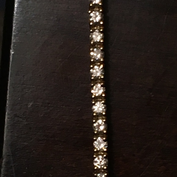14k yellow gold diamond tennis bracelet 5ct - Picture 4 of 8